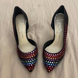 Jessica Simpson jeweled heels